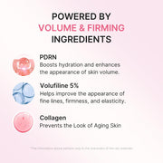 PDRN Collagen Gua Sha Neck Wrinkle Cream | Built-In Gua Sha Massager with Volufiline 5% | Firming, Contour Care for the Look of Fine Lines, Jawline, Neck, Décolleté | Korean Skincare, 3.17 Oz